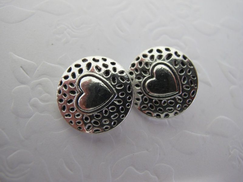 Kofteknapper - Sølvhjerte