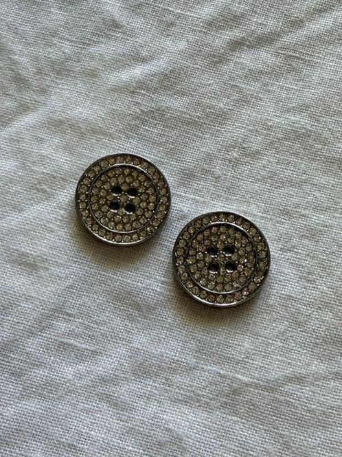Hovedbilde Bling 4 hulls knapper sølv - 18 mm