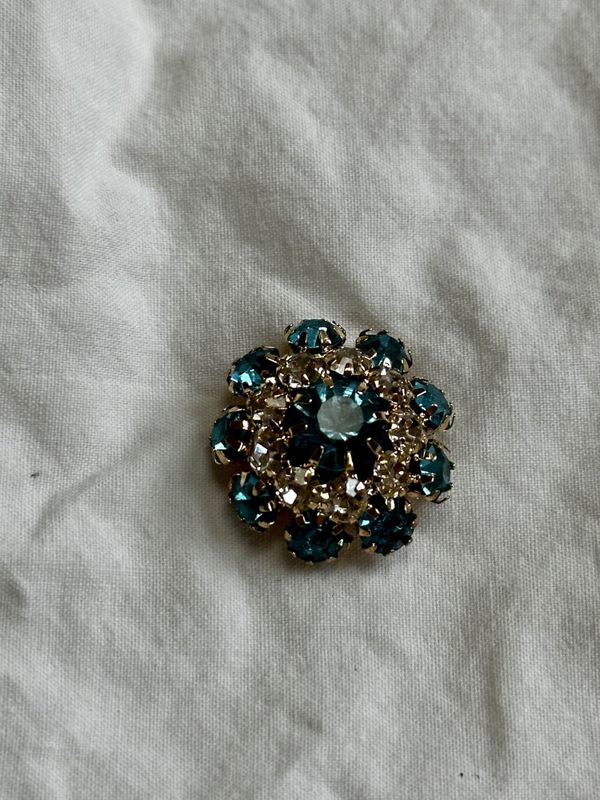Turkis bling knapper 