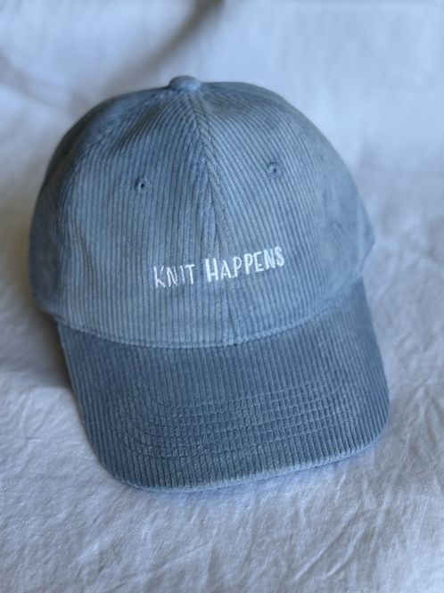 Hovedbilde Kordfløyel caps - Knit Happens - Gråblå