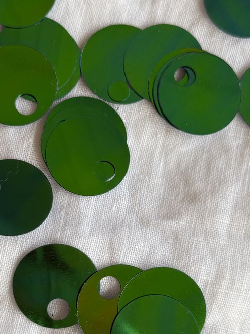 Hovedbilde Store paljetter -  blank grønn