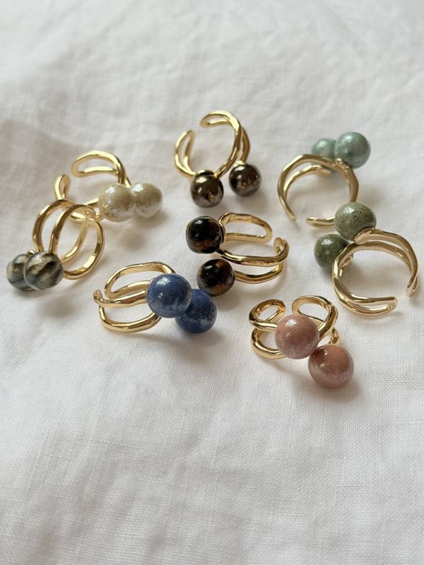 Strikke ring - Gull