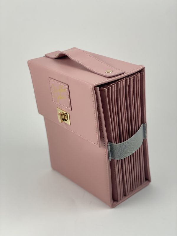 Rundpinnemappe enkel - Rosa