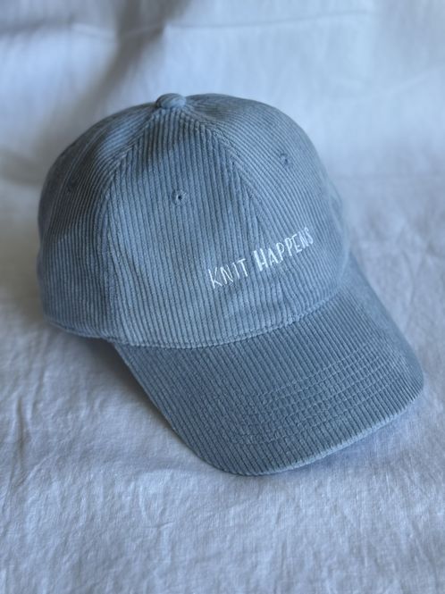 Hovedbilde Kordfløyel caps - Knit Happens - Gråblå
