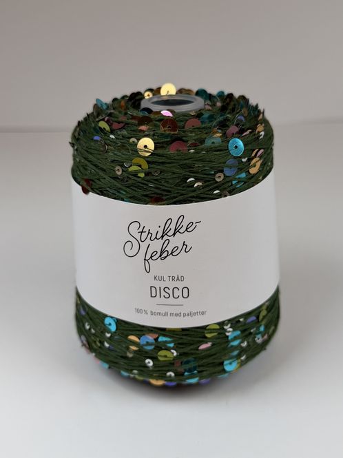 Hovedbilde 200g Disco #1262 Grønn med flerfarga paljetter