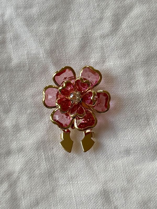 Button covers - rosa blomst