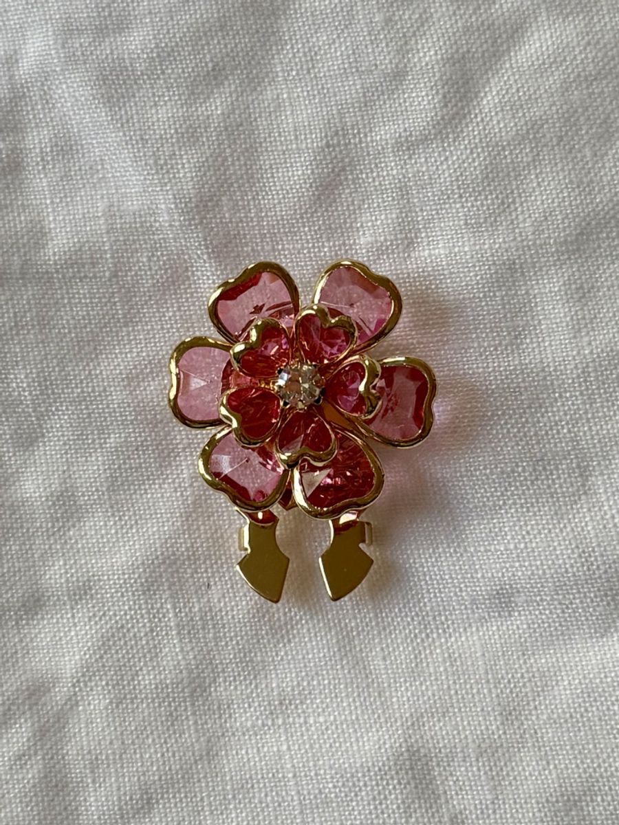 Button covers - rosa blomst