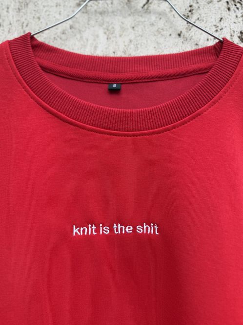 Hovedbilde Rød sweater - Knit is the shit