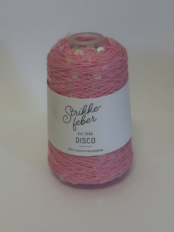 100g Disco Rosa med rainbow paljetter #1233R
