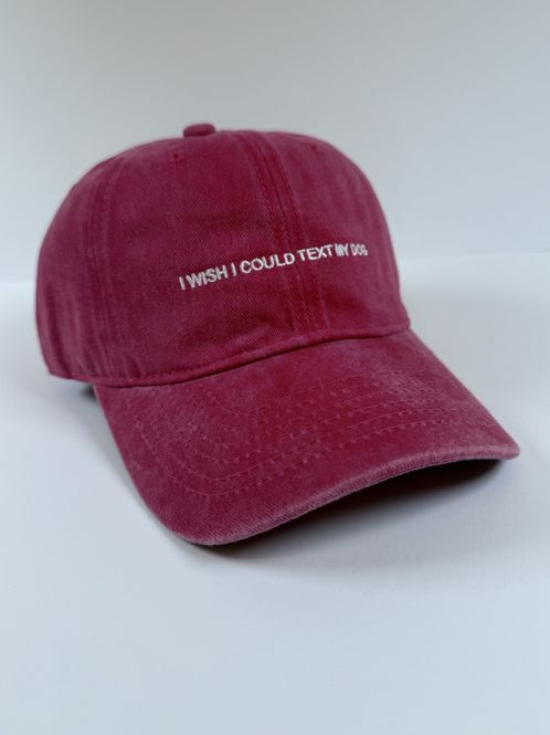 Hovedbilde I wish I could text my dog - caps