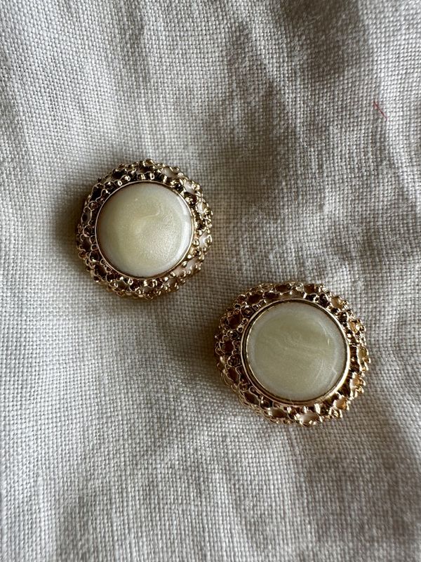 Perlemorsknapper - Krem