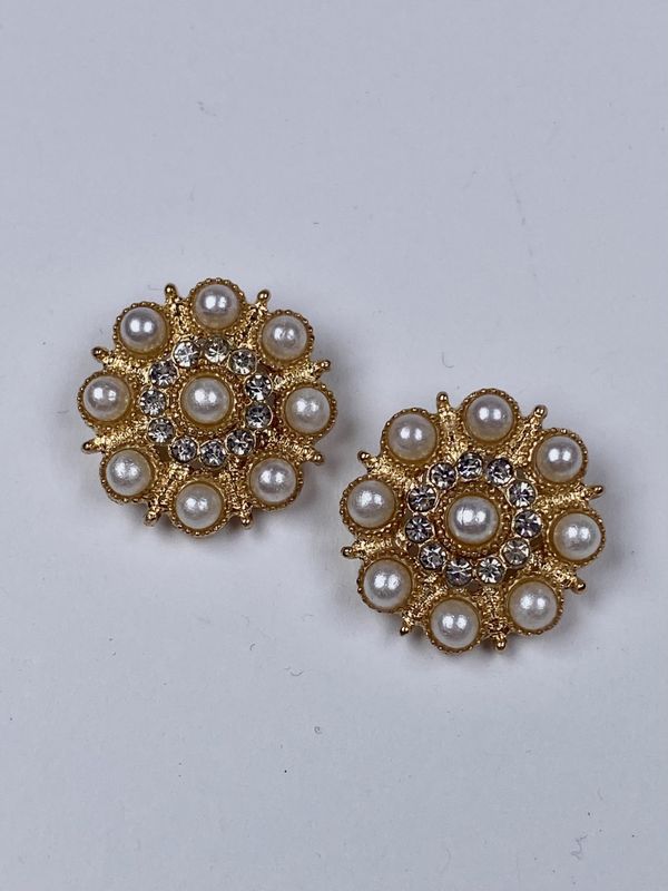 Perle og  bling knapper 