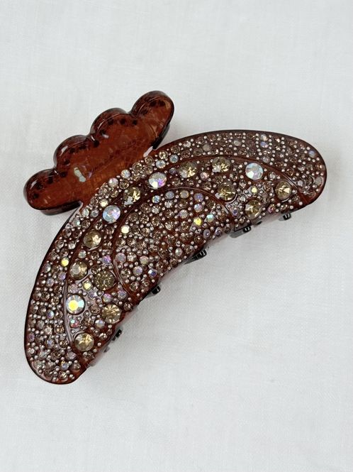 Hovedbilde Bling hårklype - Brun