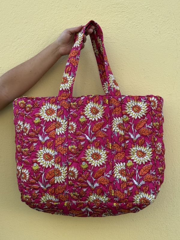 Pippi- weekend bag blockprint