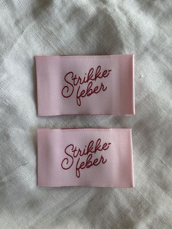 Label- Strikkefeber - Rosa