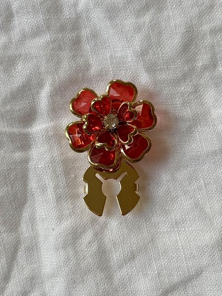 Hovedbilde Button covers - rød blomst