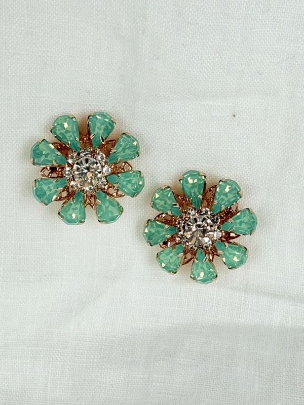 Mintgrønne blomsterknapper - 26 mm