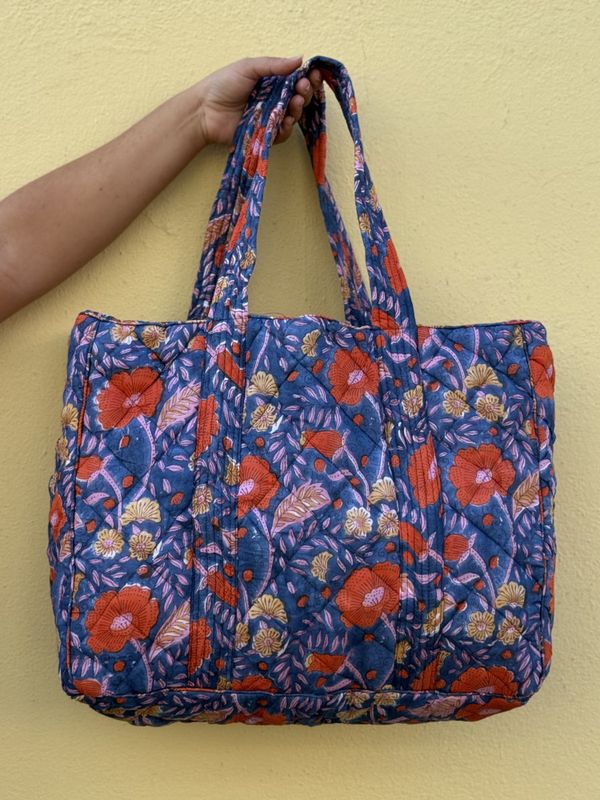 Josefine - weekend bag blockprint